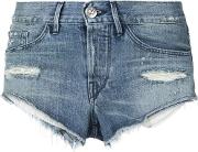 Distressed Shorts Women Cotton 28, Blue