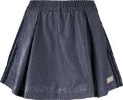 Pleated Short Skirt Women Polyester 42, Grey
