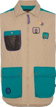 X Pharrell Williams Gilet With Multi Pockets And Patch Detail
