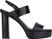 A.f.vandevorst Platform Sandals Women Leathersheep Skinshearling 36.5, Black 