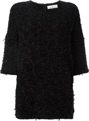 A.f.vandevorst Three Quarter Sleeve Sweater Women Cottonpolyamideviscosevirgin Wool 36, Black 