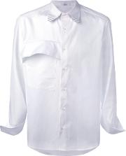 Pocket Detail Shirt Men Cotton 50, White