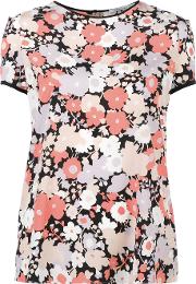 Floral Print T Shirt Women Silkspandexelastane 48