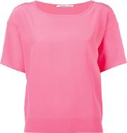Plain T Shirt Women Silkcottoncashmere 42, Pinkpurple