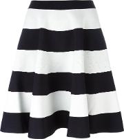 Horizontal Stripe Skirt Women Polyesterviscose 34, Women's, White