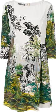 Tropical Print Dress 