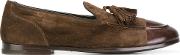 Tassel Loafers Men Calf Leatherleathersuede 42, Brown