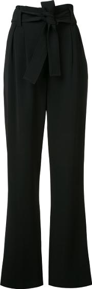 A.l.c. Bow Tie High Waisted Trousers Women Spandexelastaneviscose 10, Black 