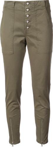 Cropped Fitted Trousers 
