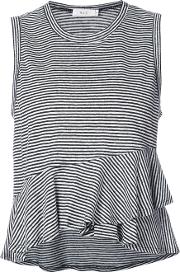 Striped Ruffled Vest Top 