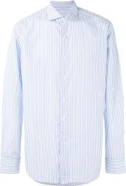Striped Shirt Men Cotton 40, Blue