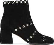 Alexa Wagner Studded Ankle Boots Women Leathersuede 37.5, Black 