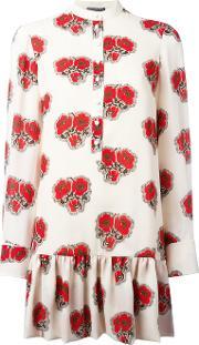 Floral Shirt Dress Women Silk 40, Women's, Nudeneutrals
