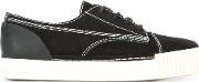 Stitch Detailed Sneakers Men Leathersuederubber 44