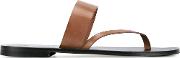 Brown Alberto Leather Sandals Men Leather 43