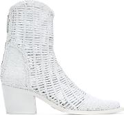 Woven Ankle Boots 
