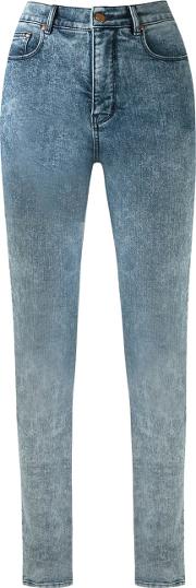 Amapo High Waisted Skinny Jeans Women Cottonelastodiene 42, Blue 