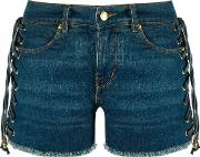 Denim Shorts Women Cottonelastodiene 42, Blue