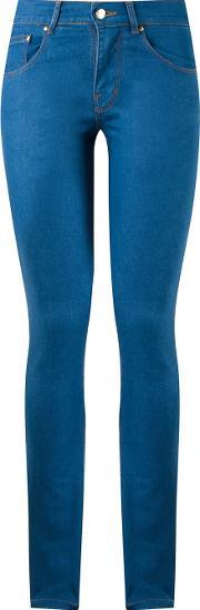 Five Pocket Skinny Jeans Women Cottonspandexelastane 40, Women's, Blue