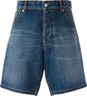 Denim Bermuda Shorts Men Cotton L, Blue