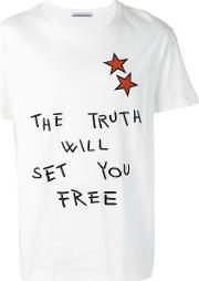 'the Truth' Print T Shirt Men Cotton 50, White