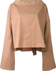 Andrea Ya'aqov Bell Sleeve T Shirt Women Cottonlinenflaxspandexelastane M, Nudeneutrals 