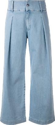 Andrea Ya'aqov Flared Jeans Women Cotton S, Blue 