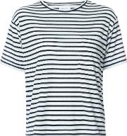 Anine Bing Striped T Shirt Women Polyester Xs, Blue 