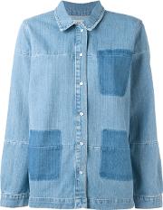 Denim Shirt Women Cotton L, Blue