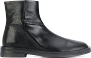 Ann Demeulemeester Flat Ankle Boots Men Leather 43.5, Black 