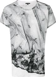 Ann Demeulemeester Lace Print T Shirt Men Cotton L, Black 