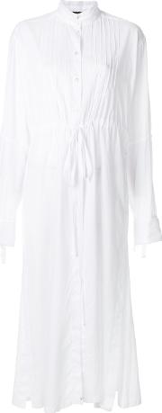 Bell Sleeve Shirt Dress Women Cotton