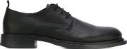 Rectangular Sole Derby Shoes Men Leather 45, Black