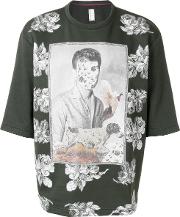 Antonio Marras Floral Print T Shirt Men Cotton M, Green 