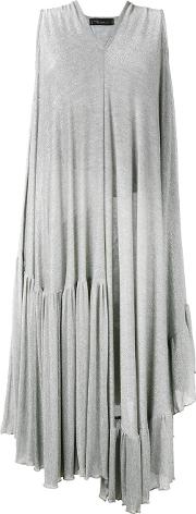 Draped Metallic Dress Women Polyamidepolyesterspandexelastaneviscose One Size, Women's, Grey