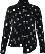 Transparent Square Shirt Women Polyamidewoolpolyacrylic 42, Black