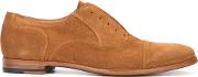 Allen Laceless Oxford Shoes Men Leathersuede 11, Brown