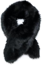 Armani Collezioni Fur Stole Women Modacrylicpolyesterspandexelastane One Size, Black 