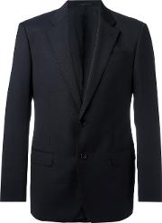 Armani Collezioni Single Breasted Suit Jacket Men Acetatecuproviscosewool 50, Black 