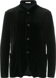 Armani Collezioni Velvet Effect Jacket Men Cottonpolyamidepolyesteracetate 54, Black 