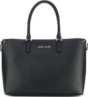 Shopper Tote Bag Women Polyesterpolyurethane One Size, Black