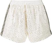 Sequin Embellished Shorts Women Cotton M, Nudeneutrals