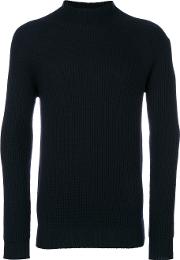 Aspesi Classic Fitted Sweater Men Wool 50, Blue 