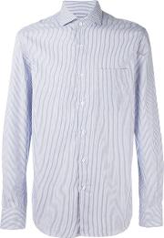Aspesi Striped Chest Pocket Shirt Men Cotton 44, Blue 