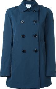 Double Breasted Short Coat Women Cottonpolyester Xl, Blue