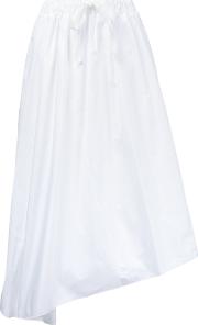 Asymmetric Skirt Women Cotton 0, White