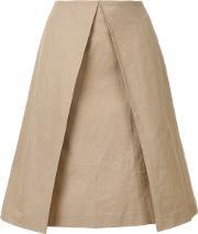 Layered A Line Skirt Women Cotton 0, Women's, Nudeneutrals