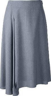 Ruffled Detail A Line Skirt Women Cotton 1