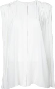 Sleeveless Blouse Women Polyester One Size, White