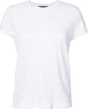Atm Anthony Thomas Melillo Classic Crewneck T Shirt Women Cotton L, White 
